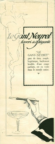 Publicité ancienne gant - publicité, le