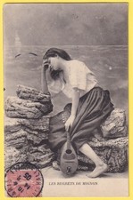 CPA FANTAISIE Jeune FEMME Instrument LUTH Écrite à Fernande GATINEAU de CHARTRES