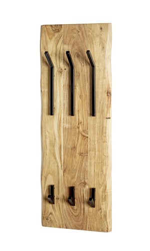 Garderobe murale acacia noir - garderobe,