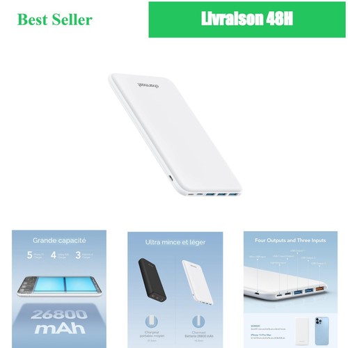 Batterie externe 26800mah - batterie,