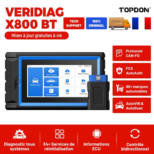 Topdon veridiag x800bt valise - topdon,