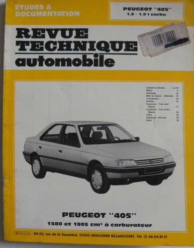 Revue technique automobile rta - revue,