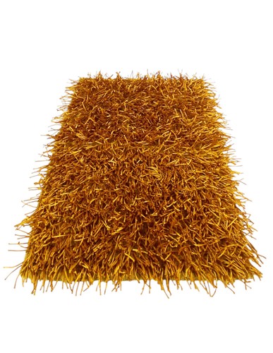 Tapis shaggy ocre moderne - ocre,