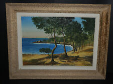 Robert MOGISSE - Belle huile sur toile, Bords de mer un jour d'été