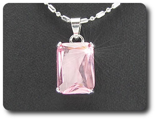 Pendentif saphir rose mm - pendentif,
