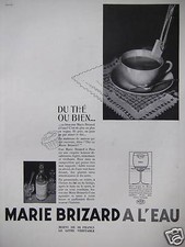 PUBLICITÉ DU THÉ OU BIEN ... MARIE BRIZARD A L'EAU 