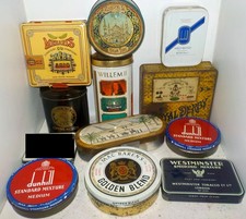 11 boites de tabac Halva Truc Dunhill Westminster Sporting Mac Baren's Willem*A4