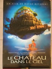 Affiche cinéma "Le chateau dans le ciel" de Hayao Miyazaki (1986) 98x68cm