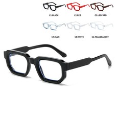 Monture Lunettes Rétro Carrée Unisexe Filtre Lumière Bleue Écran Fête Décor