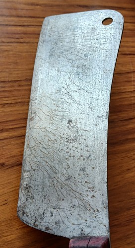 Ancienne feuille boucher - ancienne, de