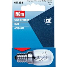 Prym Machine à Coudre Ampoule, Vis Douille, 1 Pièce 220-240V,15W (611 358)