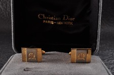 Boutons de manchette modèle vintage "Christian Dior" or et argent avec boite.