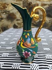 Hubert Béquet vase pichet en céramique oiseau léger relief