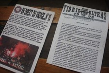 2 double pages info TRIBUNE AUTEUIL )) SUPRAS TIGRIS Tifo STAR WARS PSG V OM