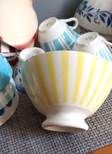 ANCIEN BOL DE GRAND MERE DIGOIN BADONVILLE JAUNE RAYE BLCDECO COLLECTION VINTAGE