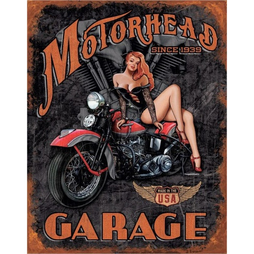 Plaque pin motorhead garage - plaque,