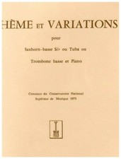 Thème et variations pour saxhorn basse si b ou tuba ou trombone basse et piano