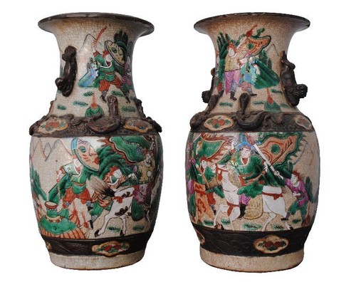 Paire vases nankin xixème - de,