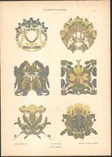 1900 Lithographie Panneaux de