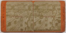Instantané Pont Neuf Paris France c1880 Photo Stereo Albumine P10L3n Abimée