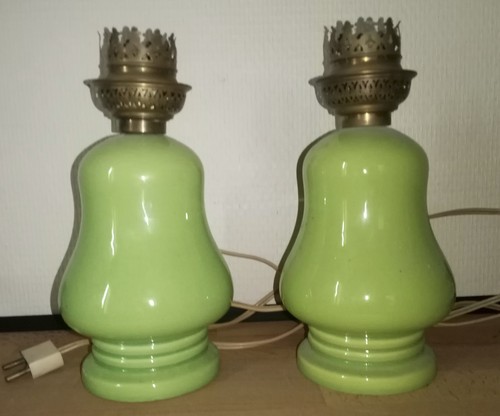 Paire lampes vertes - lampes,