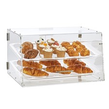 VEVOR Présentoir à Pâtisserie Vitrine de Boulangerie en Acrylique à 2 Niveaux