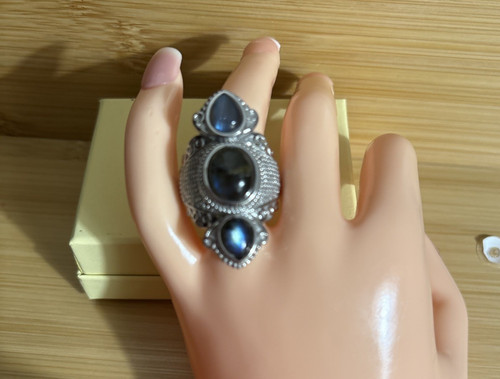 Malagasy labradorite solitaire - malagasy,