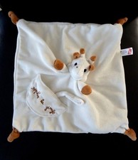 *. DOUDOU PLAT VULLI SOPHIE LA GIRAFE BLANC ECRU BEIGE MARRON POCHE ETAT NEUF*