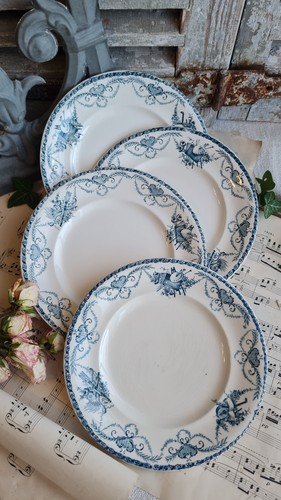 Anciennes assiettes plates - 4,