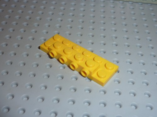 Lego yellow plate with - with, studs