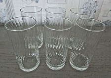 Ensemble de 6 verres à orangeade décor ondulé marqués Shell au fond Haut 13,5 cm