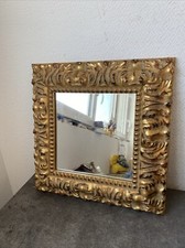 Ancien Miroir Contour Doré Effet Feuille bois  Deco