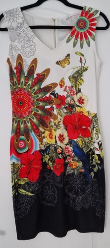Robe blanche multicolore - et,