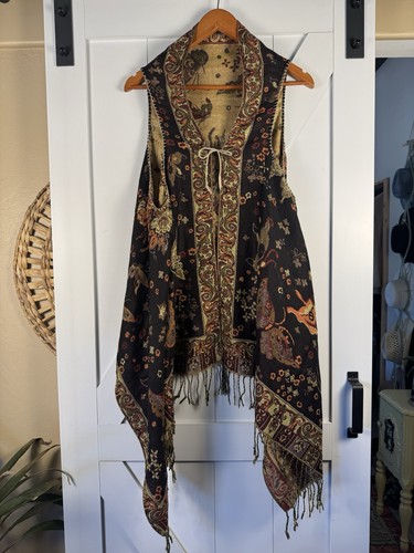 Boho tapestry vest womens - boho,