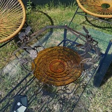 coupe à fruits  verre ambré