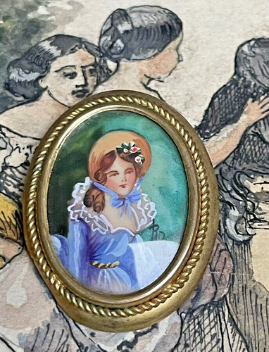Ancienne broche porcelaine - broche,