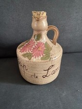 pichet en grés Vallauris fait main avec anse et bouchon art déco céramique TBE