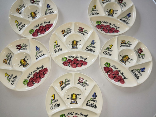 Lot assiettes à fondue - de,