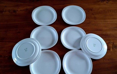 Lot assiettes blanches en - blanches,