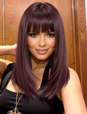 Perruque Femme Courte Rouge Synthétique A Frange Kit Complet Pro