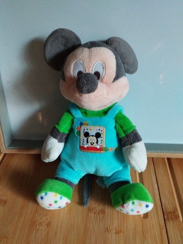 Peluche doudou mickey - doudou, bleu