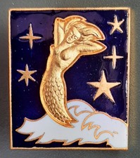 Insigne Marine DRAGUEUR DE MINES ACHERNAR 1950  émail Courtois ORIGINAL superbe