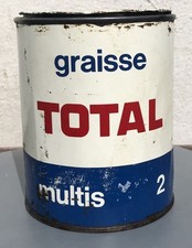 Ancien Bidon Graisse TOTAL années 50/60 Excellent État