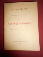 Anatole France le mannequin d'osier calmann levy 1923 M