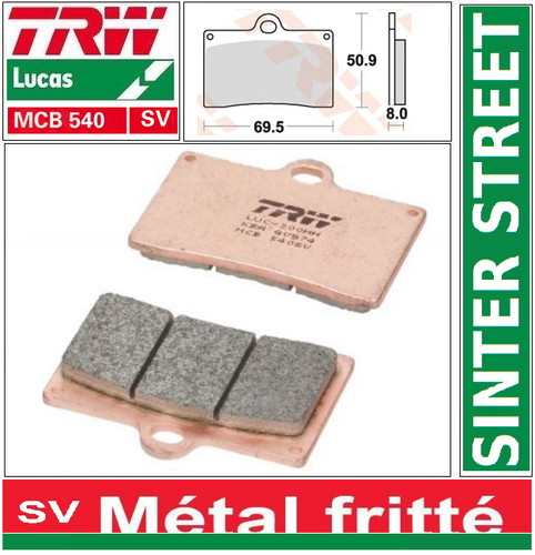 Plaquettes frein avant sinter - frein,