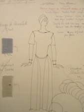 RARE DESSIN PROJET COSTUME