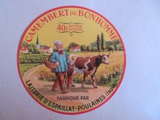 Etiquette  de fromage camembert du Bonhomme