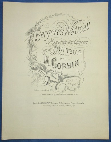 Hautbois mazurka concert - hautbois, de
