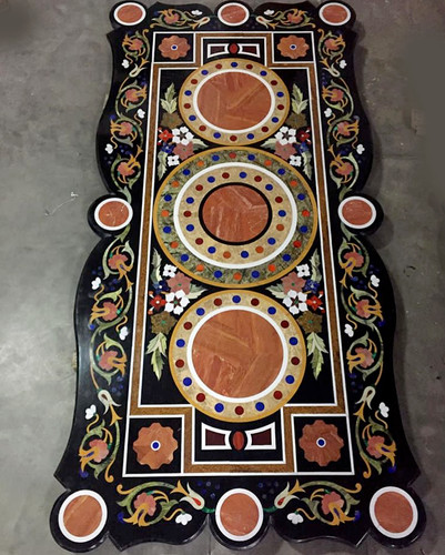 Black marble dining - black,