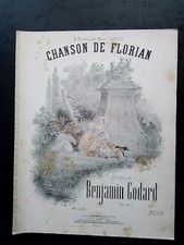 PARTITION ANCIENNE PIANO & CHANT - BENJAMIN GODARD - Chanson de Florian